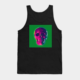 Skull Pop Art Green Tank Top